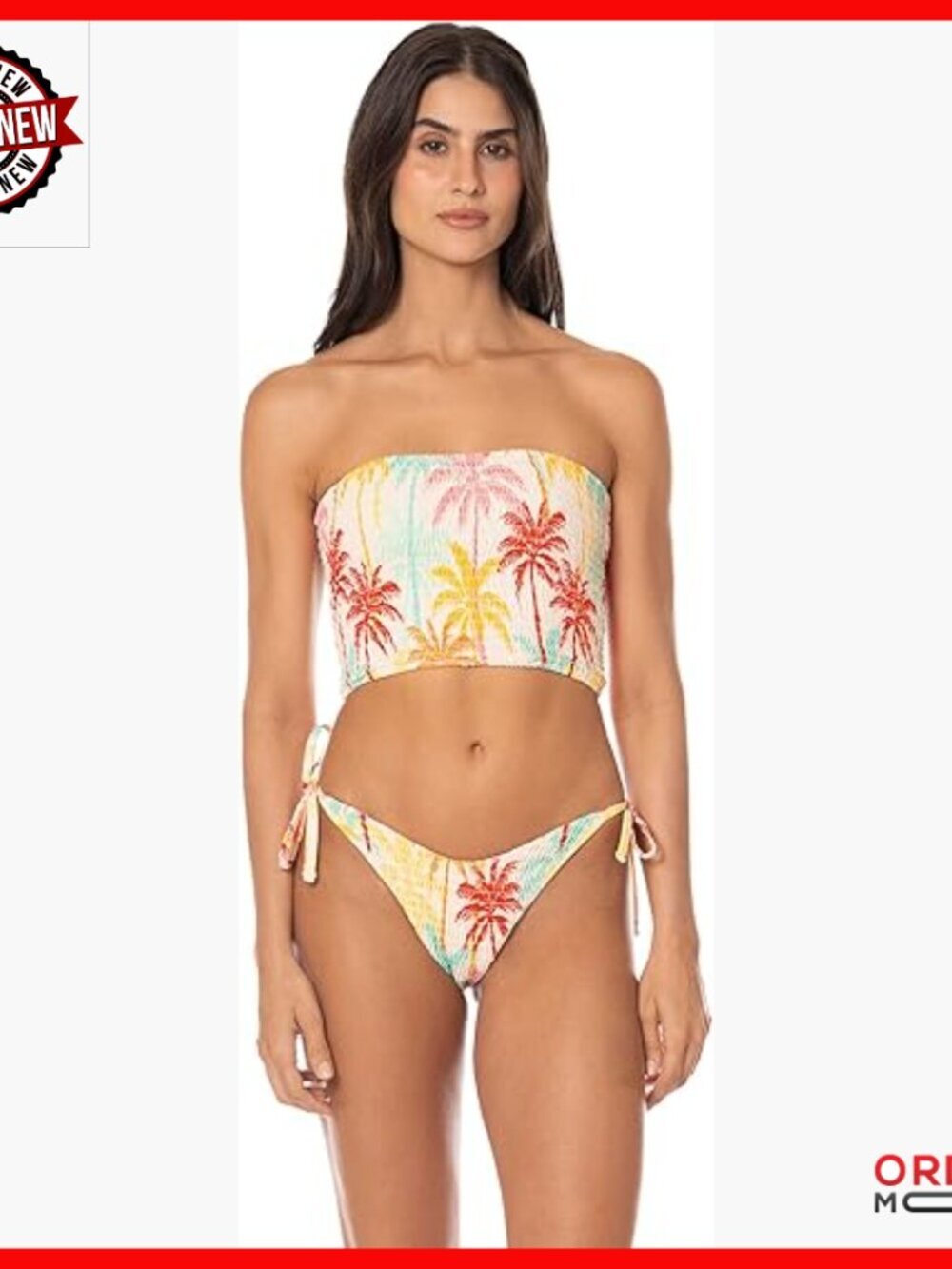 Medium Longline Bikini Top Polyester Spandex Swim Crop Top